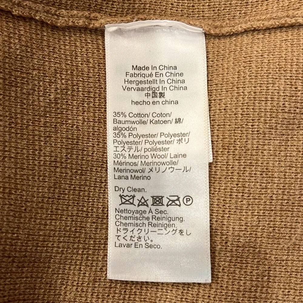 J. Crew Camel Wool Blend Cardigan with Gold Buttons - Picture 11 of 12